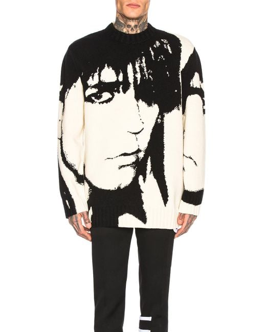 CALVIN KLEIN 205W39NYC Stephen Sprouse 1984 Crewneck in Black for