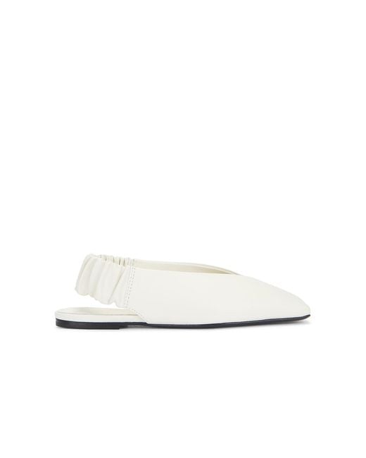 St. Agni White Envelope Sling Back Flat