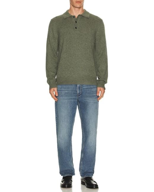 Rag & Bone Green Declan Rugby Polo for men