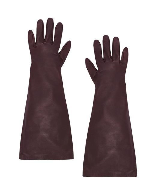 Saint Laurent Purple Long Gloves