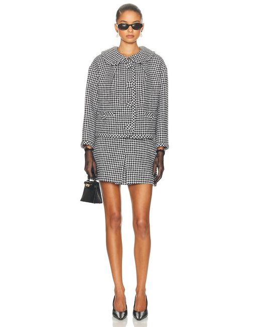 Marc Jacobs Blue Gingham Tweed Jacket