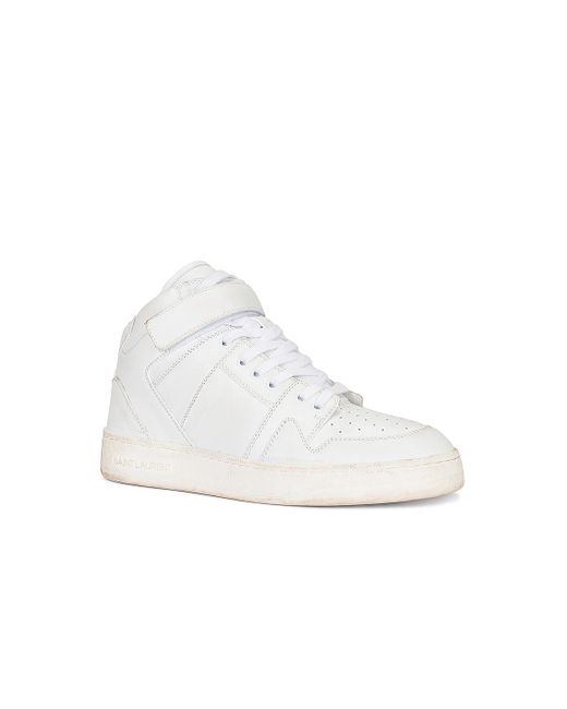 Saint Laurent White Jefferson Sneaker for men