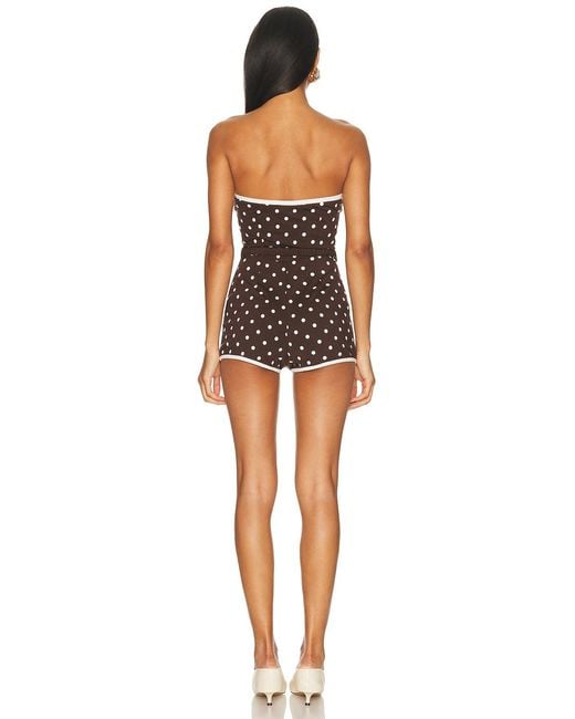 ROWEN ROSE Orange Bustier Mini Romper