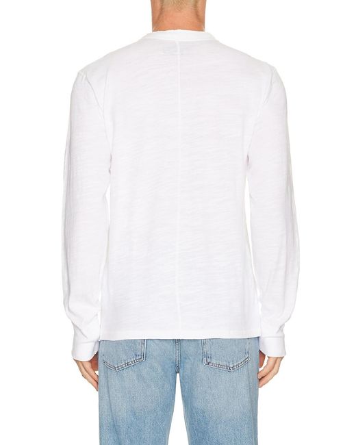 Rag & Bone White Classic Henley for men