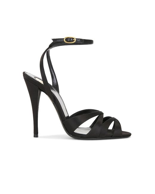 Saint Laurent Black Touze Heeled Sandal