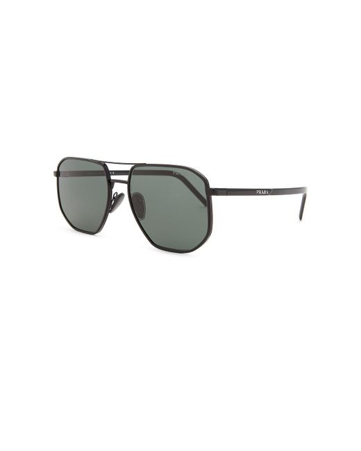 Prada 0pr 59ys Sunglasses in Black & Dark Green (Green) for Men | Lyst