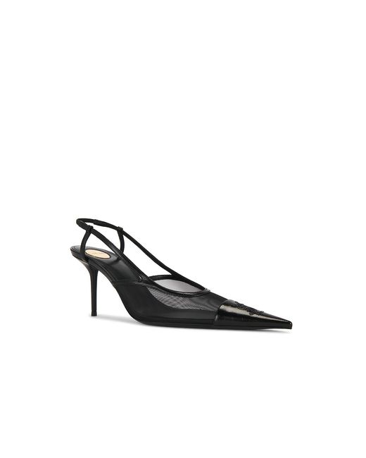 Saint Laurent Black Renee Slingback Pump