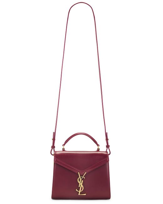 Saint Laurent Red Mini Cassandra Top Handle Bag