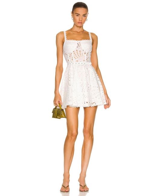 Charo Ruiz Ibiza Cotton Nina Mini Dress in White | Lyst