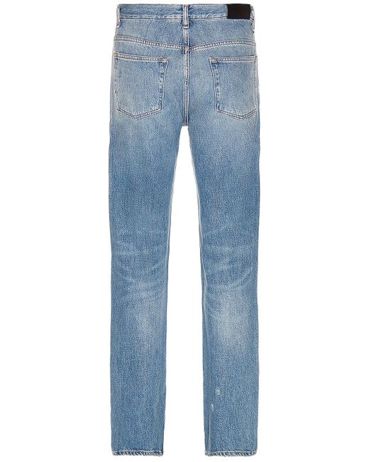 FRAME Blue Distressed Straight Jean for men