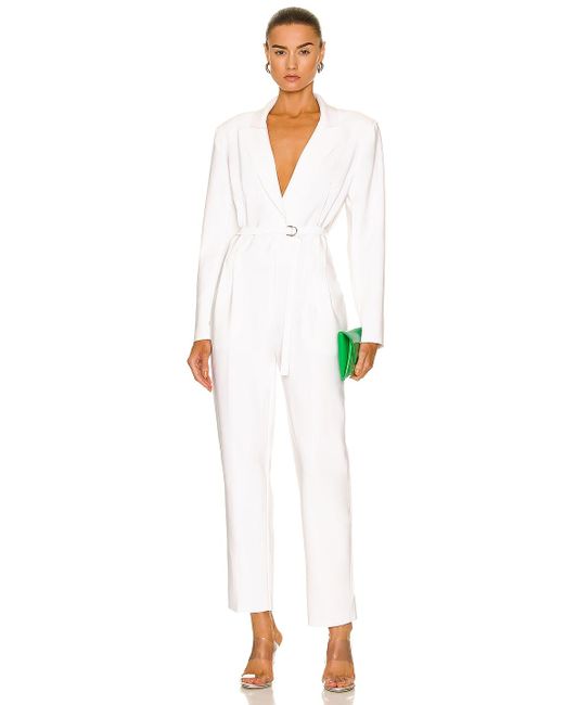 Single Breasted Tapered Leg Jumpsuit 