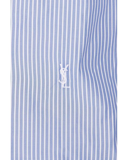 Saint Laurent Blue Button Up Top