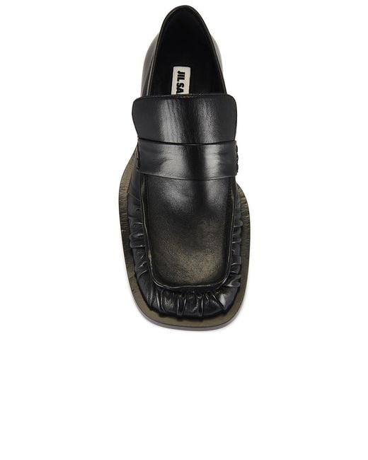 Jil Sander Black Heeled Loafer