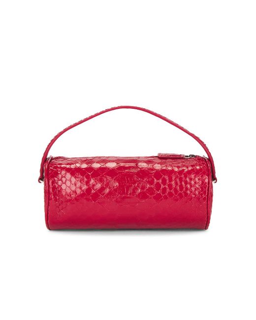 The Row Round 90's Python Bag in Red | Lyst
