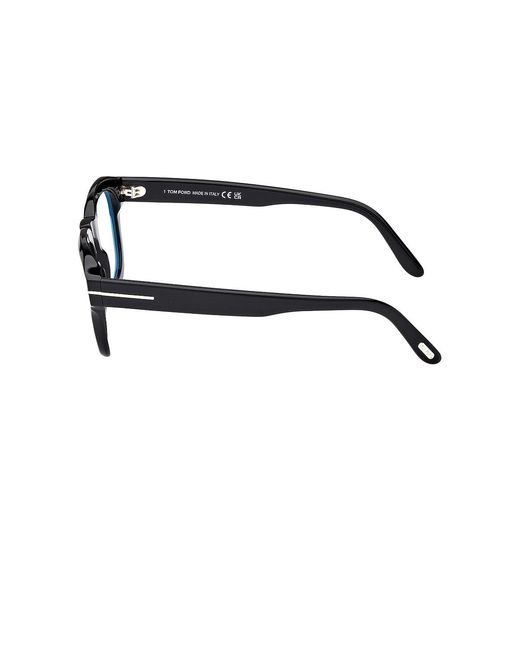Tom Ford Black Block Optical Square Acetate Glasses for men