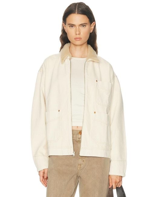 SLVRLAKE Denim Natural Casey Square Worker Jacket