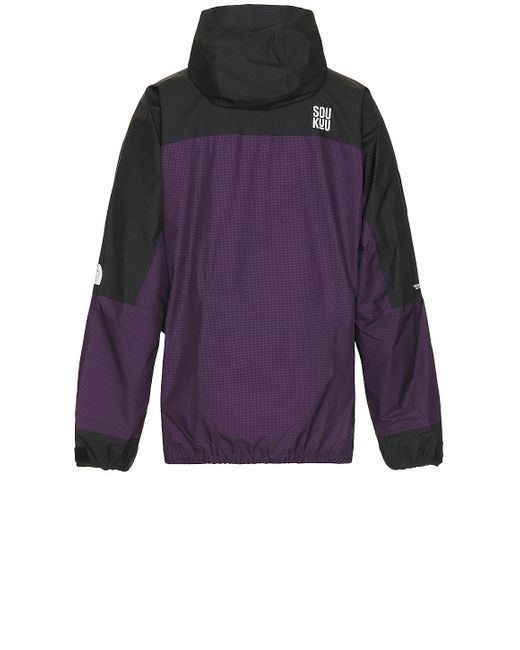 The North Face Purple Soukuu Hike Packable Mountain Light Shell Jacket for men