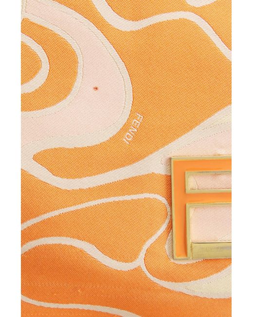 Fendi Orange Psychedelic Tote Bag