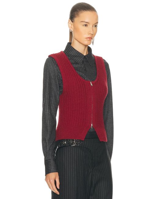 Isabel Marant Red Devima Sweater Vest