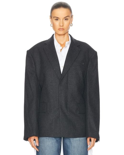 Helmut Lang Blue Oversized Blazer