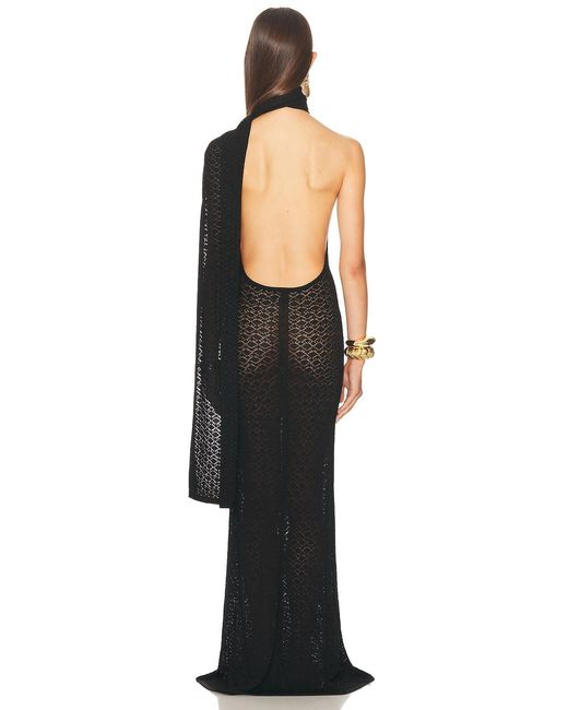 Helsa Black Robbyn Wrap Gown