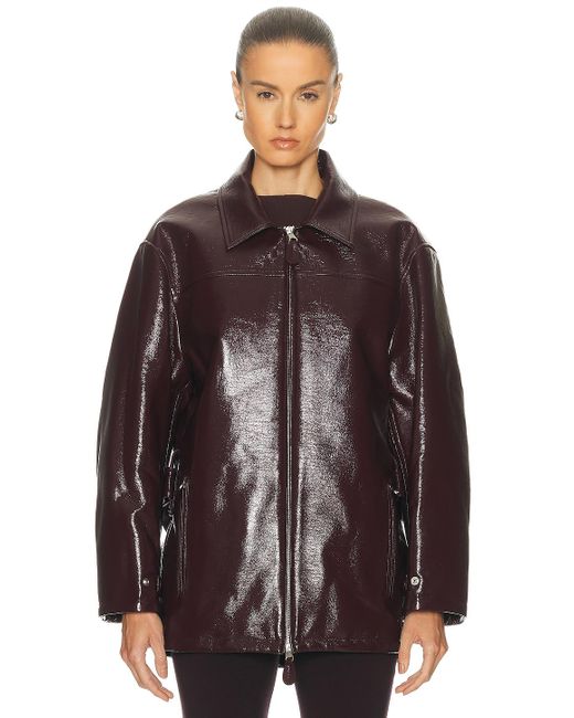 Courreges Brown Maxi Bomber Jacket