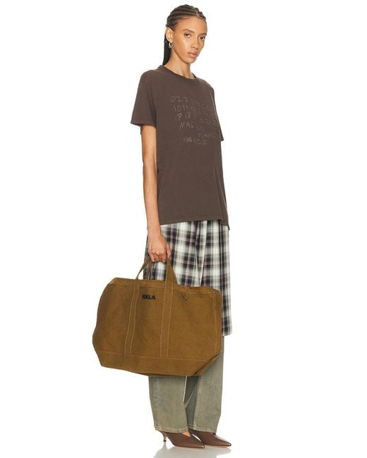 Tekla Brown Beach Bag