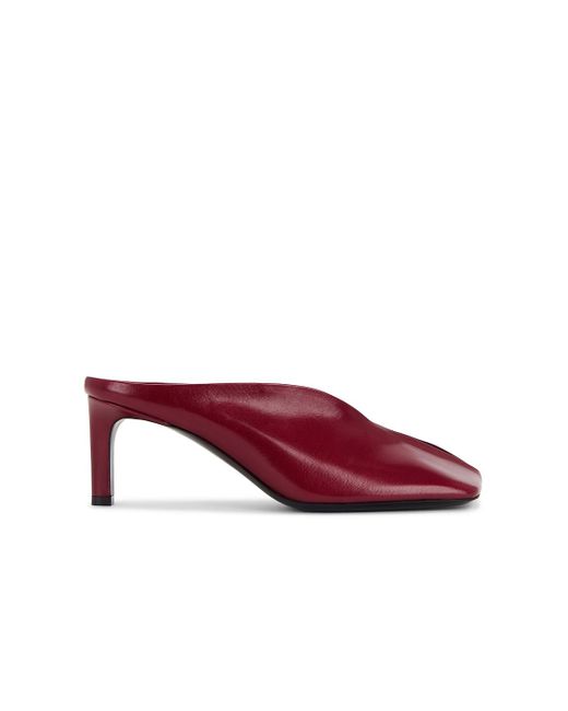 Jil Sander Red Folded Mule Heel