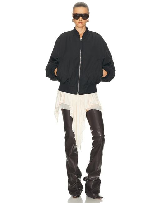 The Attico Black Bomber Jacket