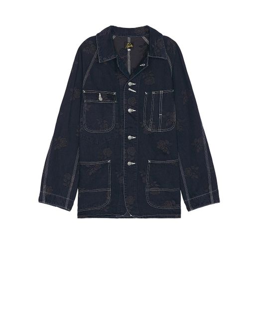 Needles Coverall 10oz Denim Rose Jacket in Blue for Men | Lyst