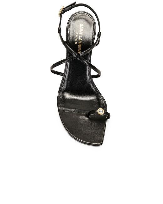 Saint Laurent Black Date Sandal