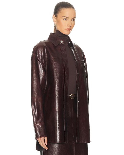 Sportmax Brown Borel Leather Jacket