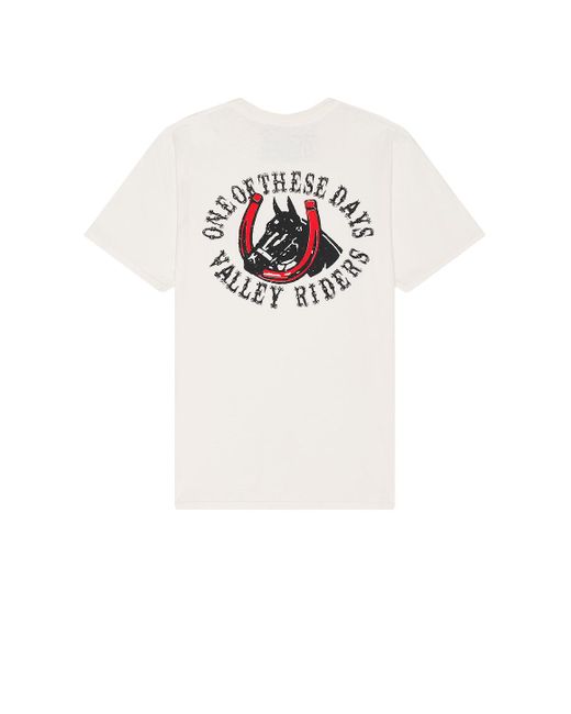 One Of These Days White Valley Riders Tee for men