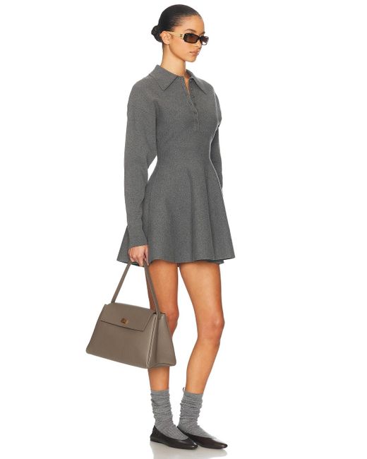 Helsa Saffron Mini Knit Dress in Gray | Lyst