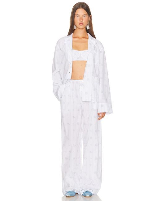 Helsa White Pajama Top