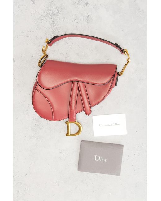 Dior Pink Mini Saddle Bag