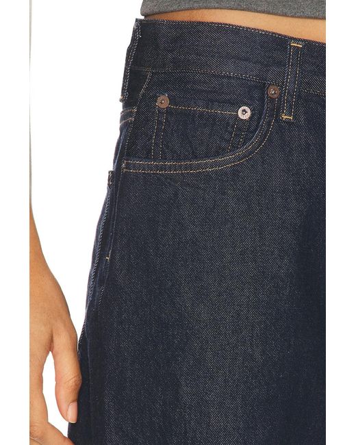 Agolde Blue Leith Oversized Shorts