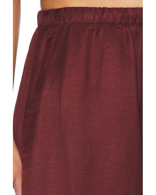 Leset Red Daniel Drawstring Pocket Pant