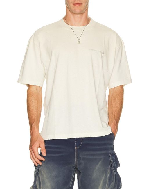 Represent White Reverse Resent Tee for men