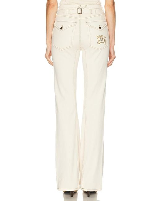 Burberry White Donella Bootcut