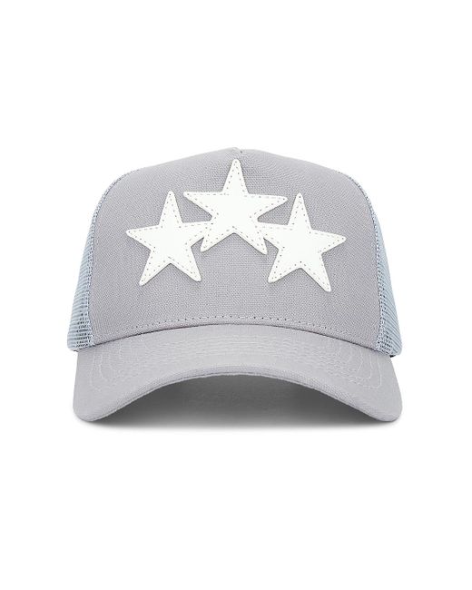 Amiri Gray Three Star Trucker Hat for men
