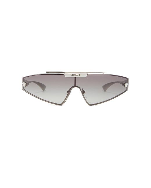 Versace Gray Shield Sunglasses