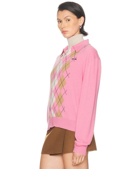 Miu Miu Pink Polo Sweater
