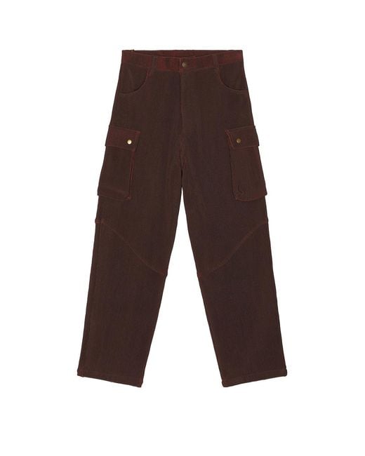 Isa Boulder Brown Blaze Cargo Pants for men