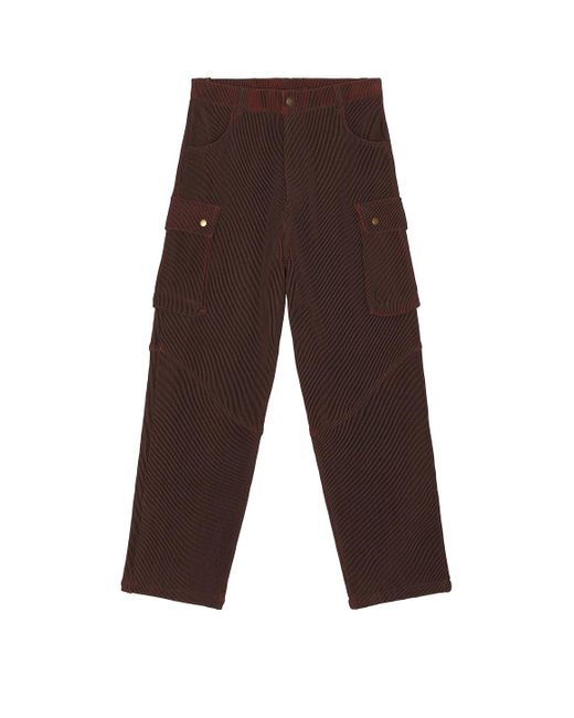 Isa Boulder Brown Blaze Cargo Pants for men