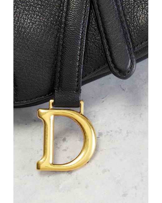 Dior Black Micro Saddle Bag