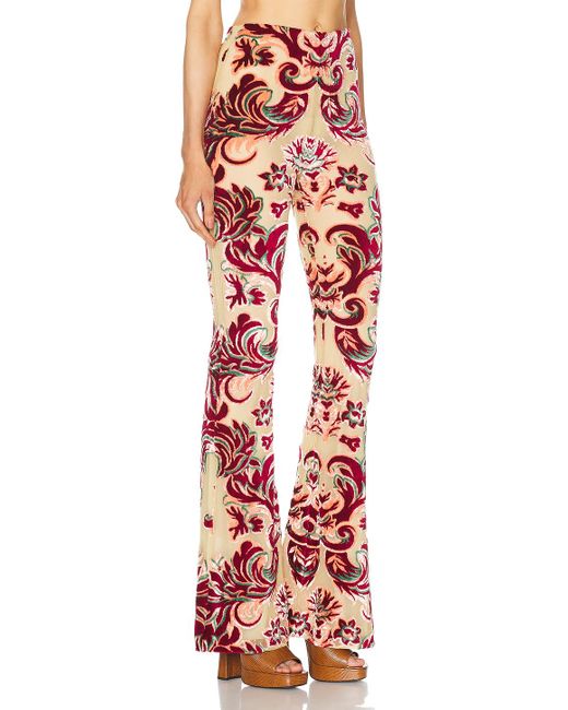 Etro Red Flare Trouser