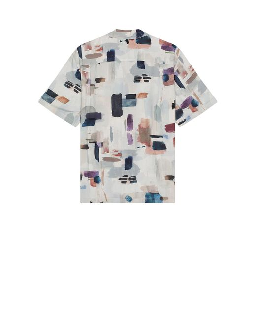 Rag & Bone White Avery Printed Shirt for men