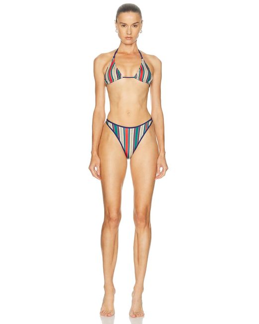 Heavy Manners Multicolor Double String Bikini Top