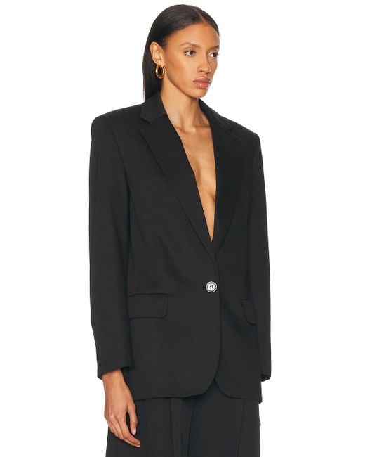 Alexandre Vauthier Black Satin Tailoring Blazer